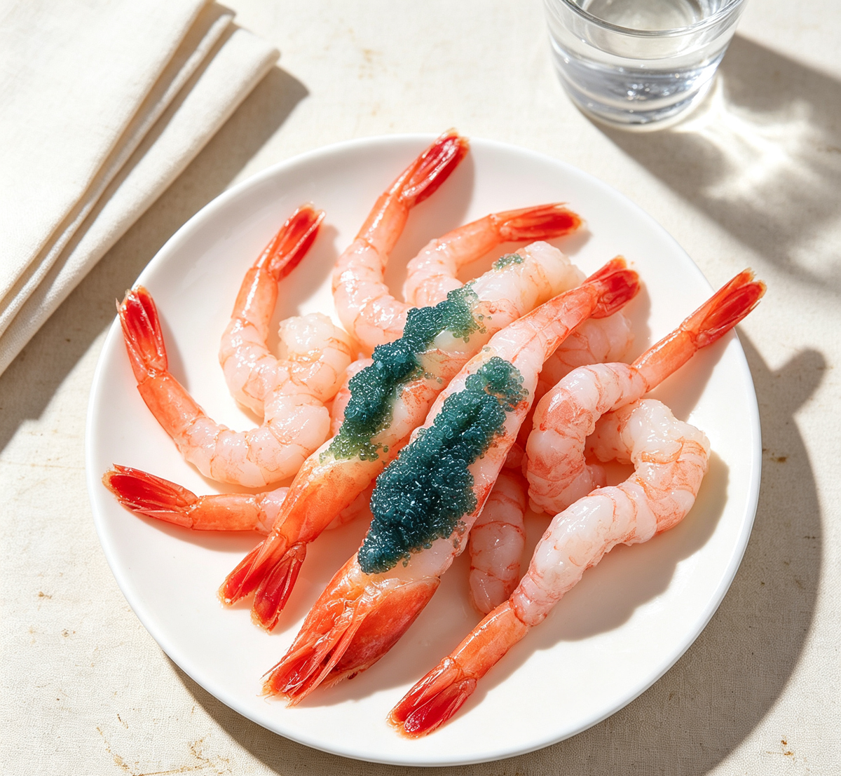 Sweet Shrimp with Caviar